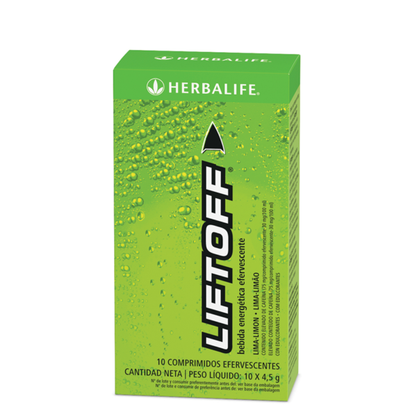 LiftOff Lima y Limón 10 x 4.5g, liftoff herbalife sabores, energy herbalife, lipton herbalife, bebida energética herbalife